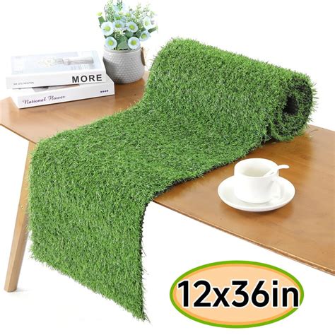 fake grass table runner
